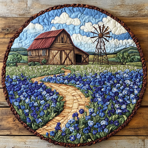 Floral Essence Quilted Round Mat NCU0DK7217