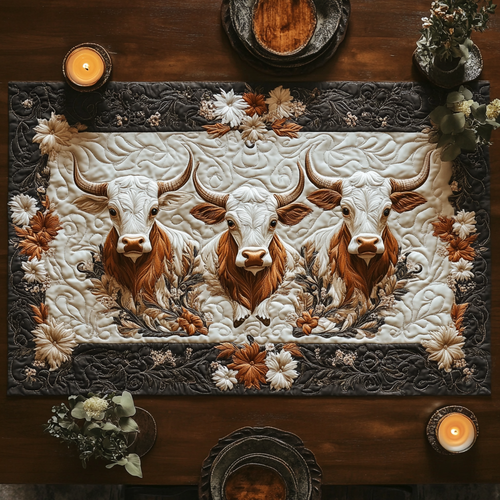 Floral Herd Quilted Table Runner NCU0VH5278