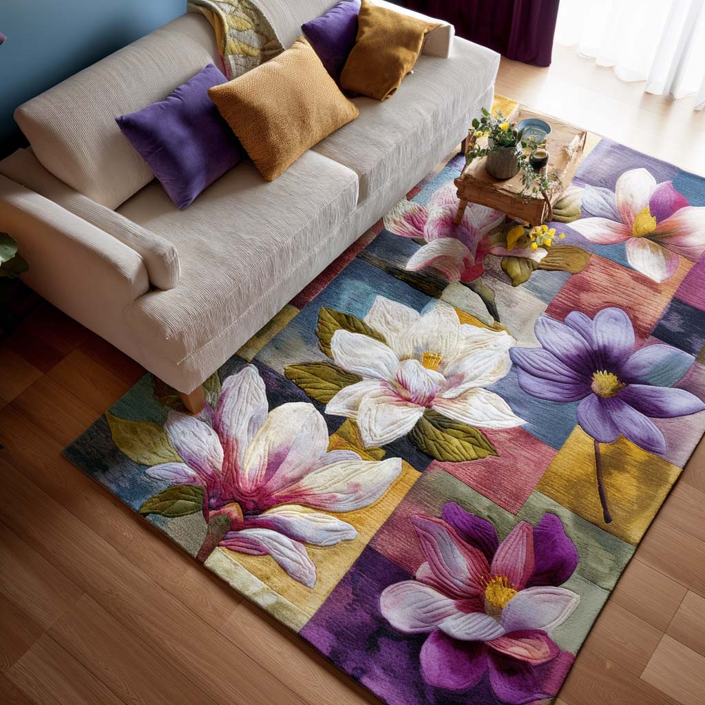 Floral Patchwork Area Rug NCU0NT10219