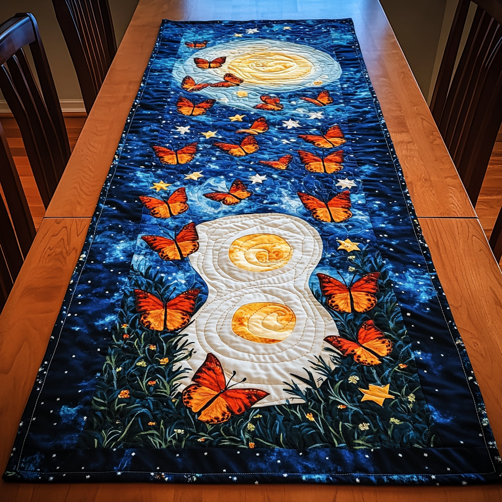 Moonlit Gaze Quilted Table Runner NCU0DV988 main image 0
