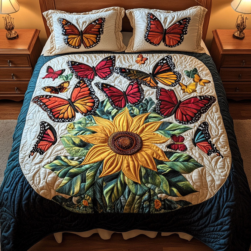 Juneteenth Butterfly 3-Piece Quilted Bedding Set GFTOTL3420