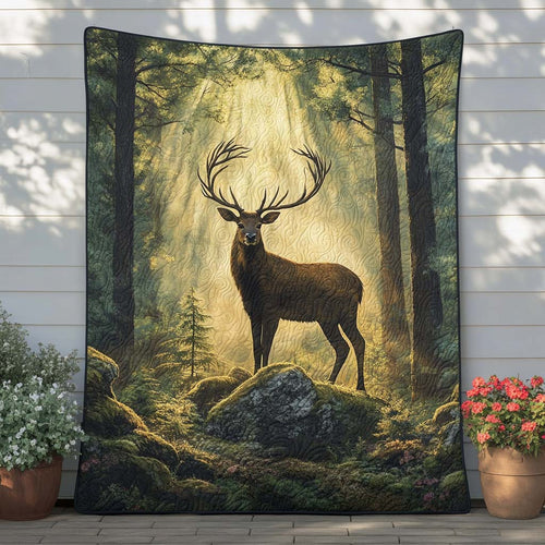 Forest Antlers Quilted Blanket NCU0NT8118