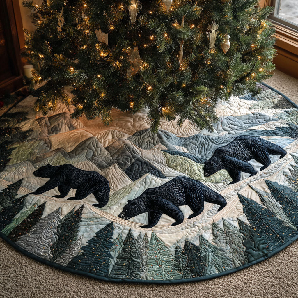 Forest March Christmas Quilted Tree Skirt NCU0TV770
