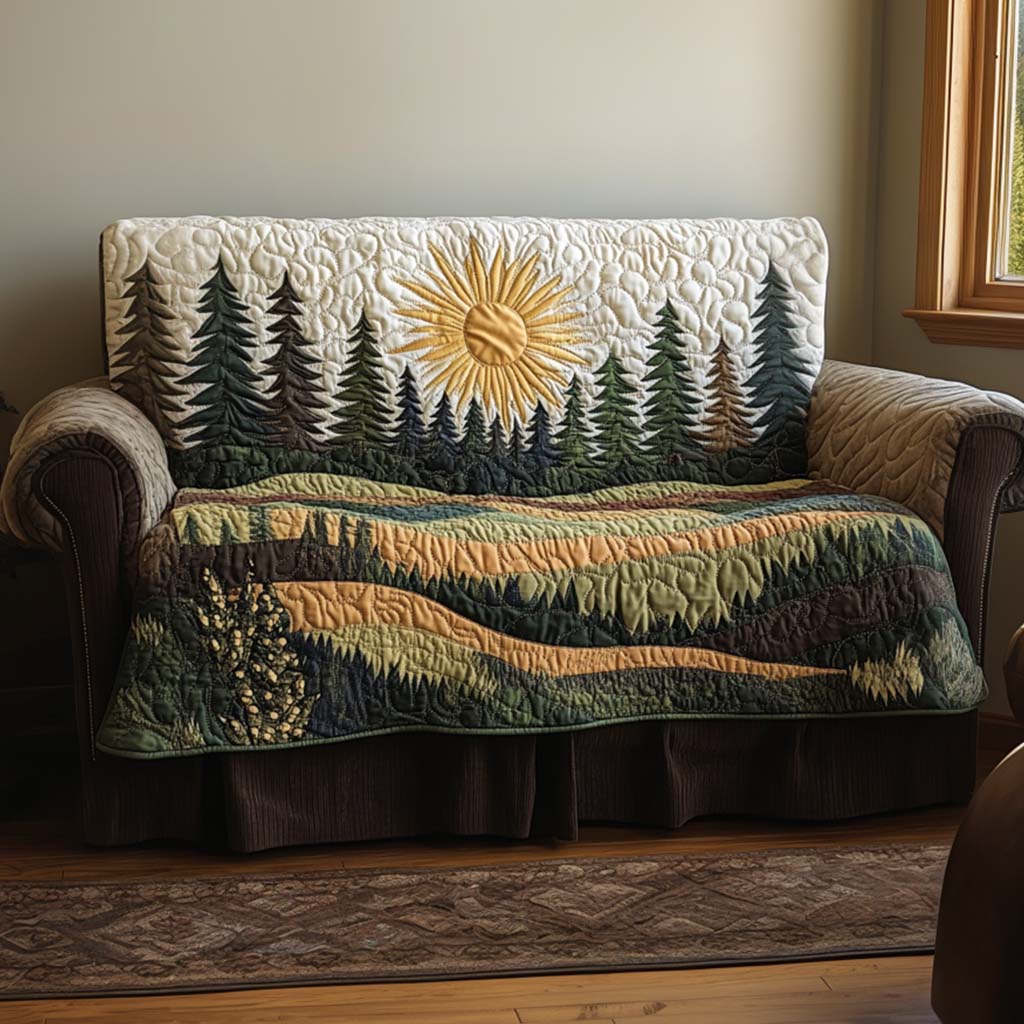 Woodland Lineage Quilted Sofa Cover NCU0NXD1571