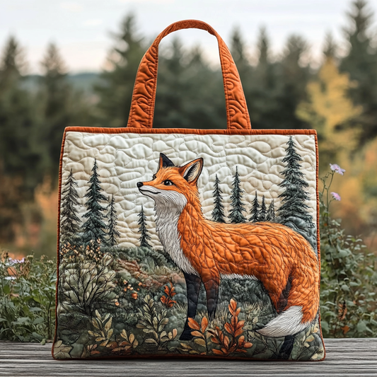 Fox Whisper Quilted Tote Bag NCU0DK9662
