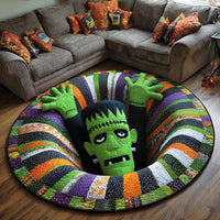 Frankenstein Rise Quilted Round Mat NCU0DV7628