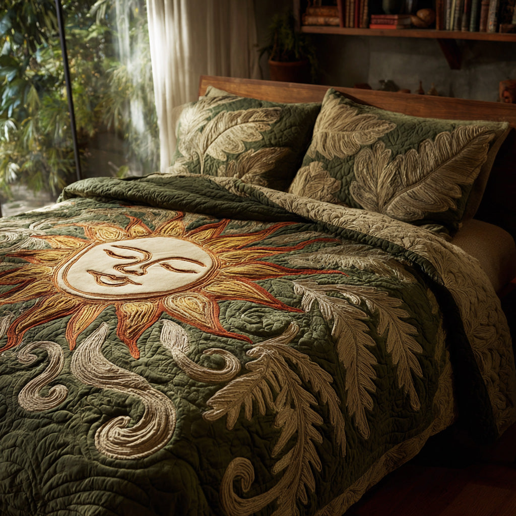 Reindeer Spirit 3-Piece Quilted Bedding Set NCU0DV1020