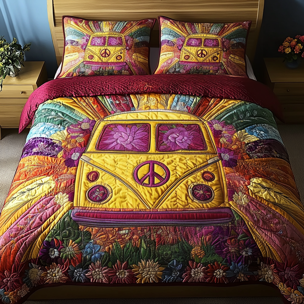 Mandala Spirit 3-Piece Quilted Bedding Set NCU0DQQ0486