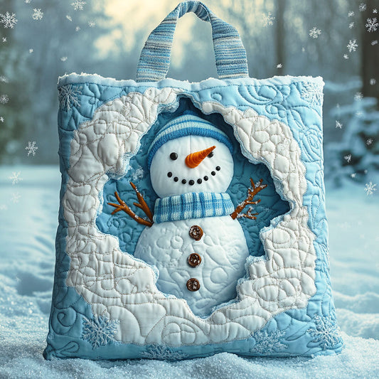 Frosty Snowman Glow Quilted Tote Bag NCU0TD802