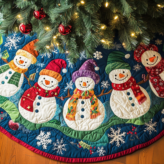 Frosty Tales Christmas Quilted Tree Skirt NCU0DK10475