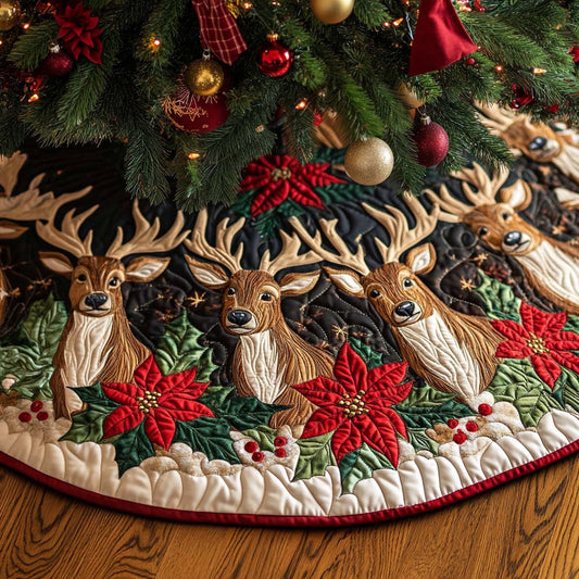 Garland Glow Christmas Quilted Tree Skirt NCU0NT10495