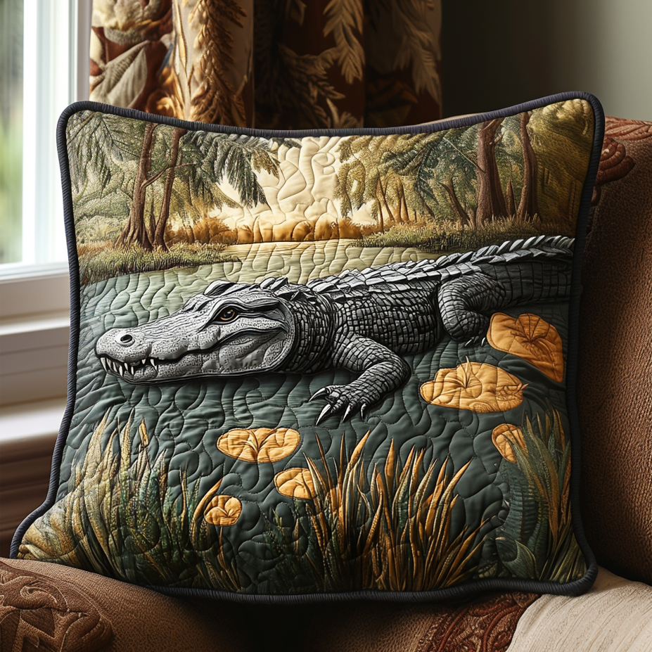 Gator Swamp Quilted Pillow Case NCU0DV5577