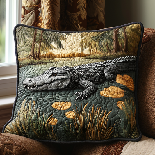 Gator Swamp Quilted Pillow Case NCU0DV5577