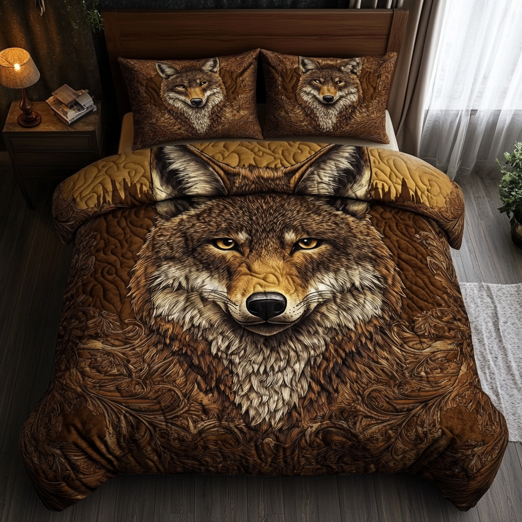 Desert Botanical 3-Piece Quilted Bedding Set NCU0DQQ0779