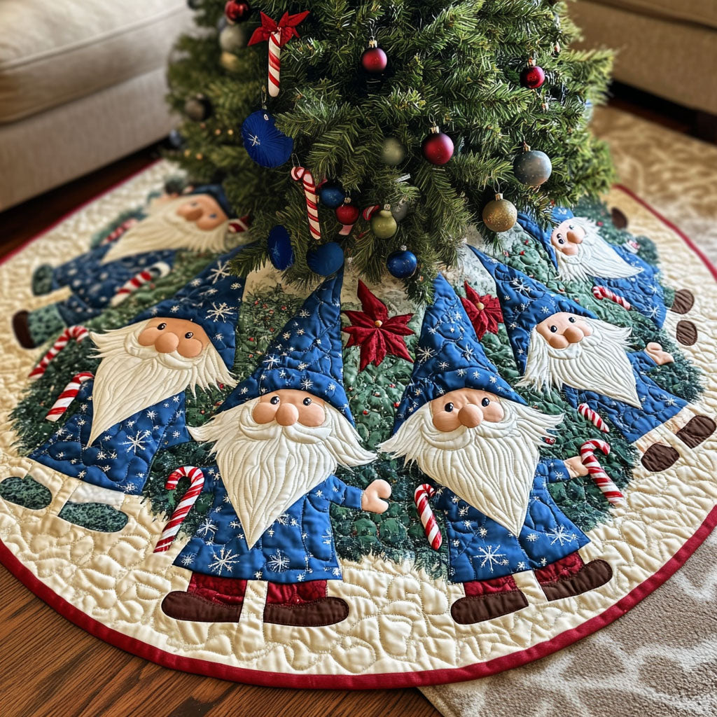 Snowy Gnome Quilted Tree Skirt GFTOMA7196 main image 1