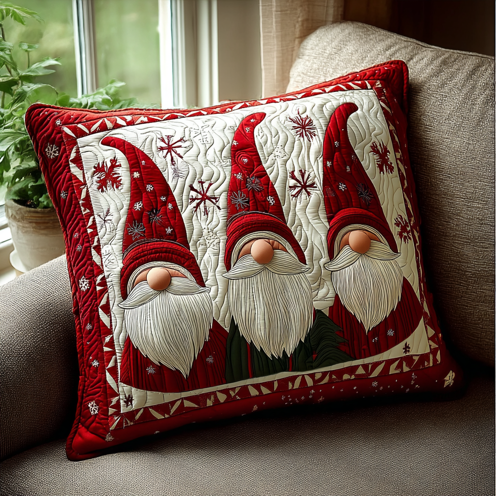 Gnome Joy Quilted Pillow Case NCU0DK10367