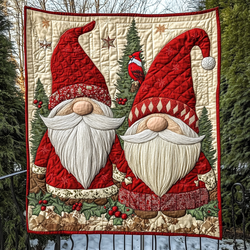 Gnome for the Holidays Quilted Blanket NCU0DK907