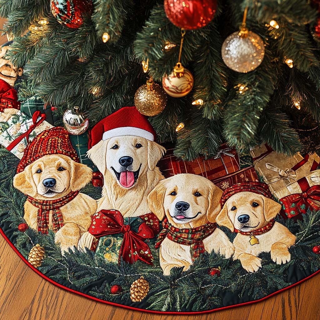 Bulldog Buddy Quilted Tree Skirt GFTOMA5180 main image 0