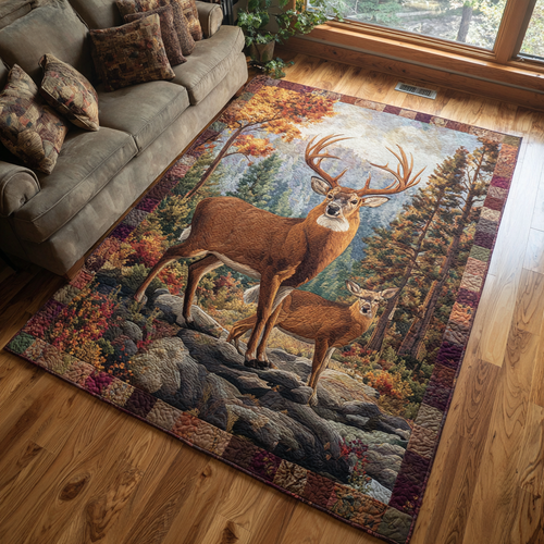 Golden Deer Area Rug NCU0DK10492