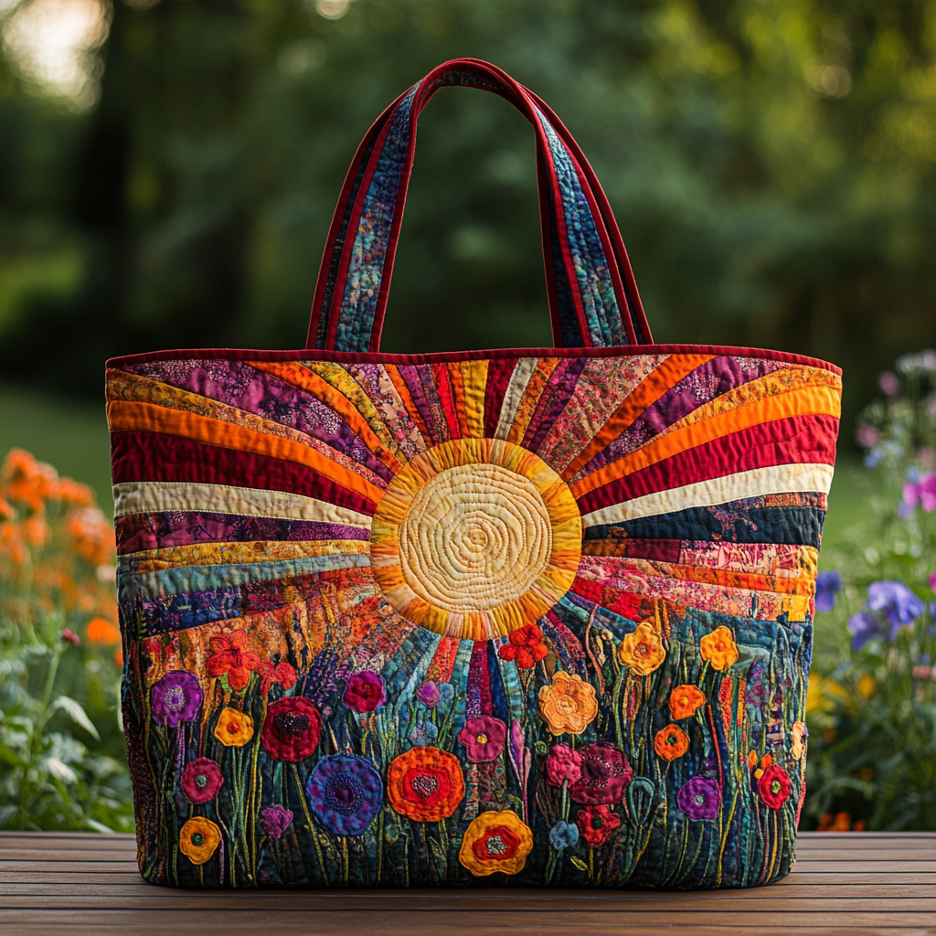 Golden Field Quilted Tote Bag NCU0DK9794