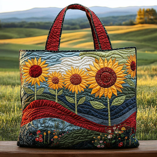 Golden Fields Quilted Tote Bag NCU0PT7987
