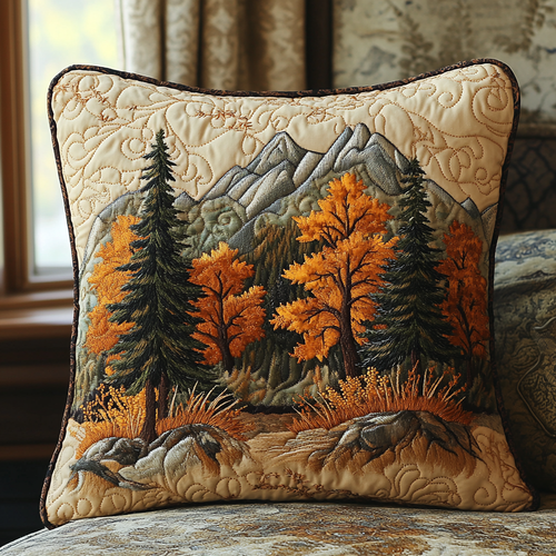 Golden Forest Quilted Pillow Case NCU0DV5411