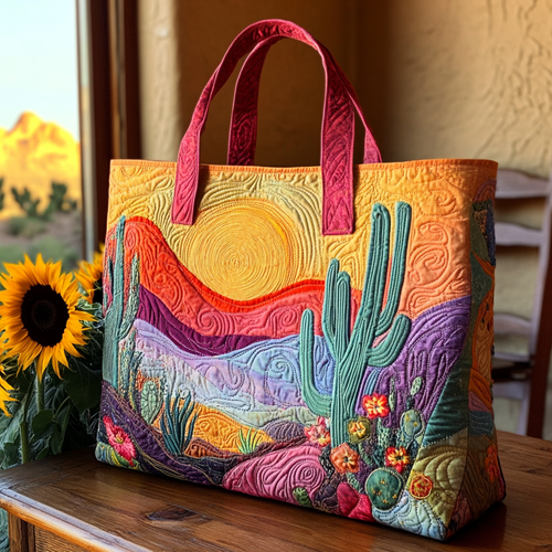Golden Horizon Quilted Tote Bag NCU0VL2791