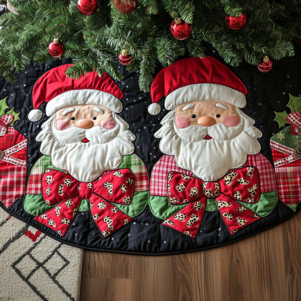 Golden Night Christmas Quilted Tree Skirt NCU0NT10496