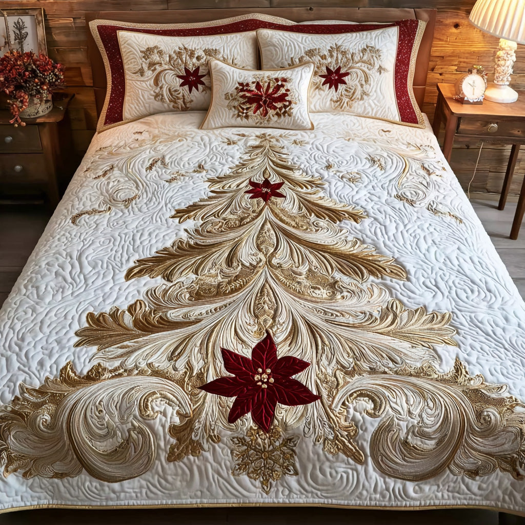 Golden Cat Portraits 3-Piece Quilted Bedding Set NCU0NT12468