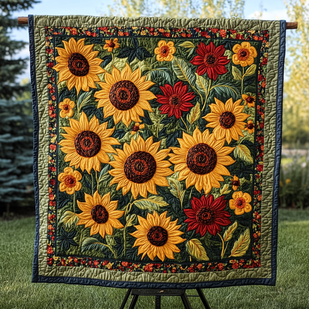Golden Rays Quilted Table Topper NCU0PVL452