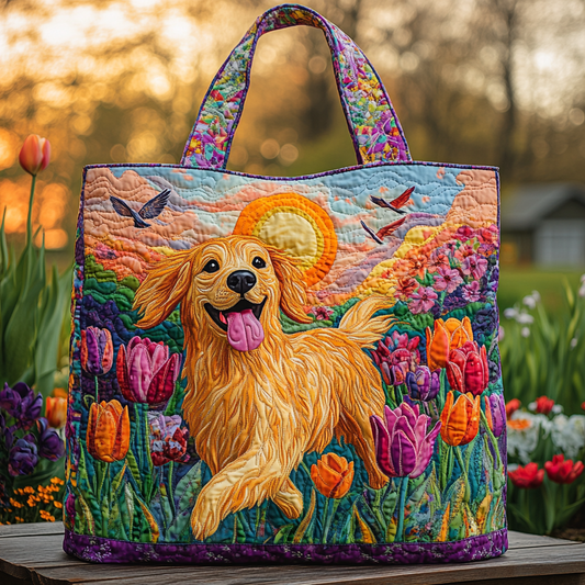 Golden Retriever Spirit Quilted Tote Bag NCU0DK9657