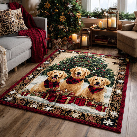 Golden Retriever Trio Area Rug NCU0HH519