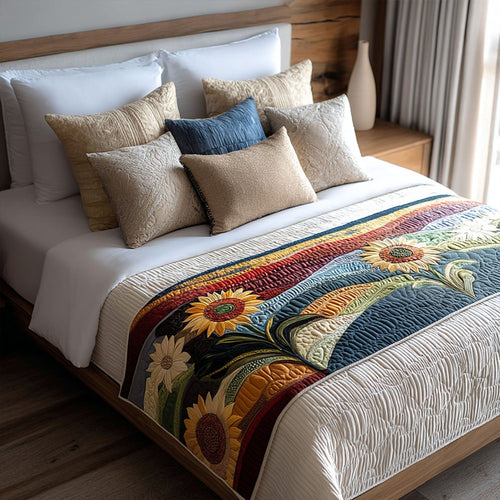 Golden Sun Horizon Quilted Bed Runner NCU0PT8077