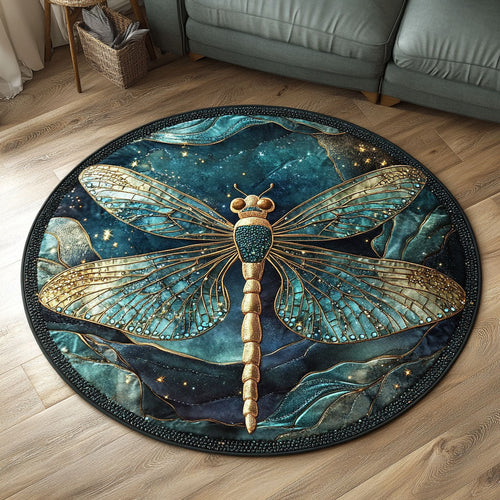 Golden Twilight Quilted Round Mat NCU0NT5047