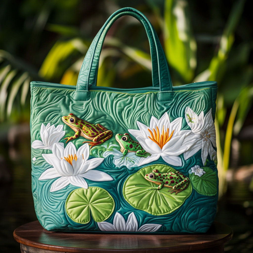 Green Guardian Quilted Tote Bag NCU0PT8788