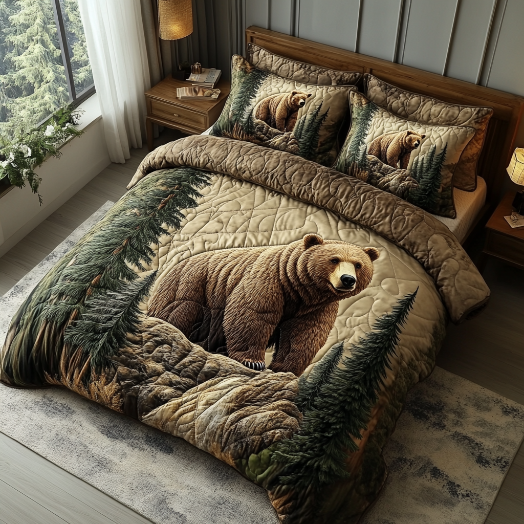 Rustic Trail 3-Piece Quilted Bedding Set NCU0NVH717 main image 0
