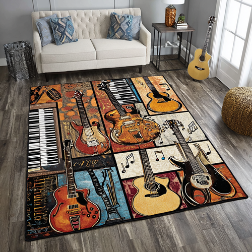 Guitar Echo Area Rug NCU0DK10148