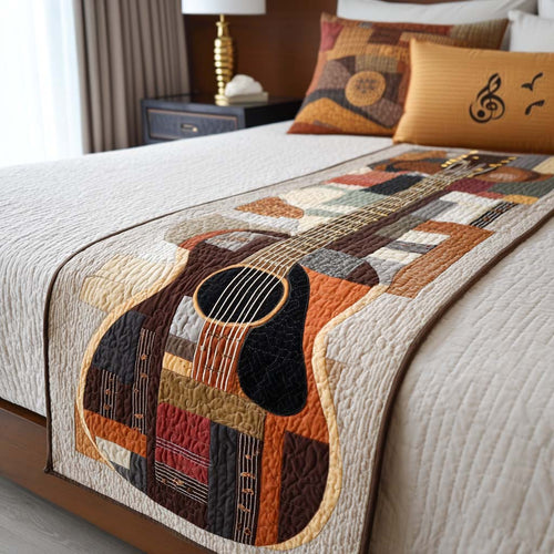 Guitar Glow Quilted Bed Runner NCU0PT9488