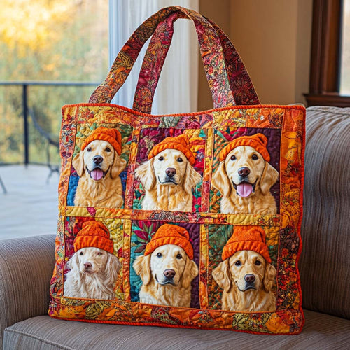 Happy Fall Faces Quilted Tote Bag NCU0NT8794