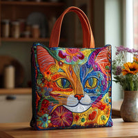 Happy Meows Quilted Tote Bag NCU0NT8605