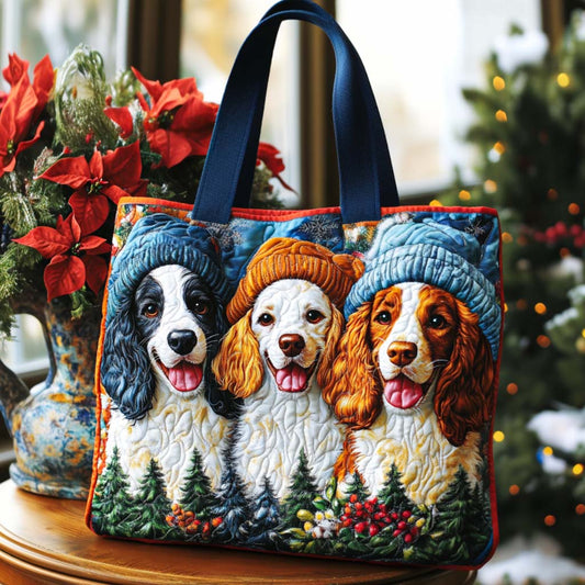 Happy Spaniels Quilted Tote Bag NCU0NT9863