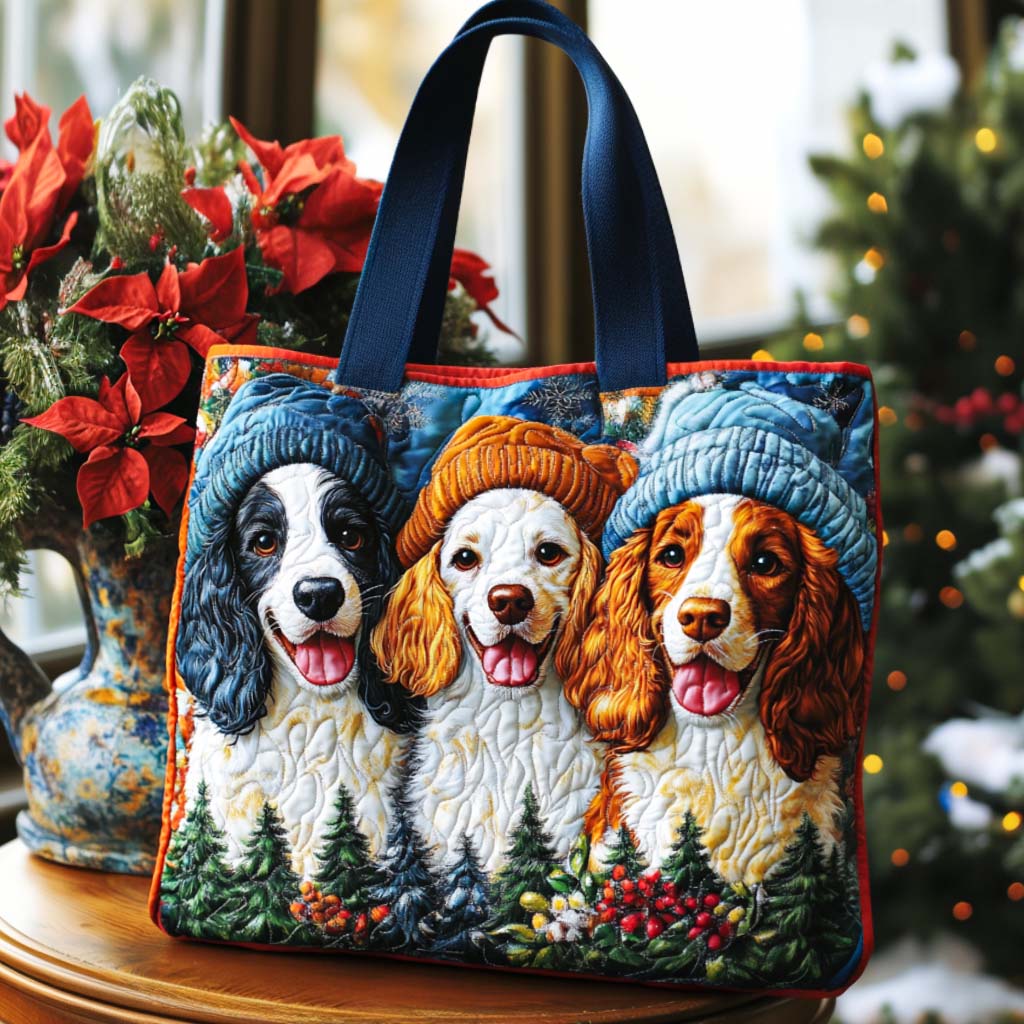 Spaniel Quilted Tote Bag NCU0VT256