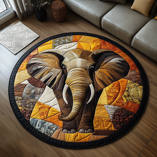Harmonious Herd Quilted Round Mat NCU0DV3572
