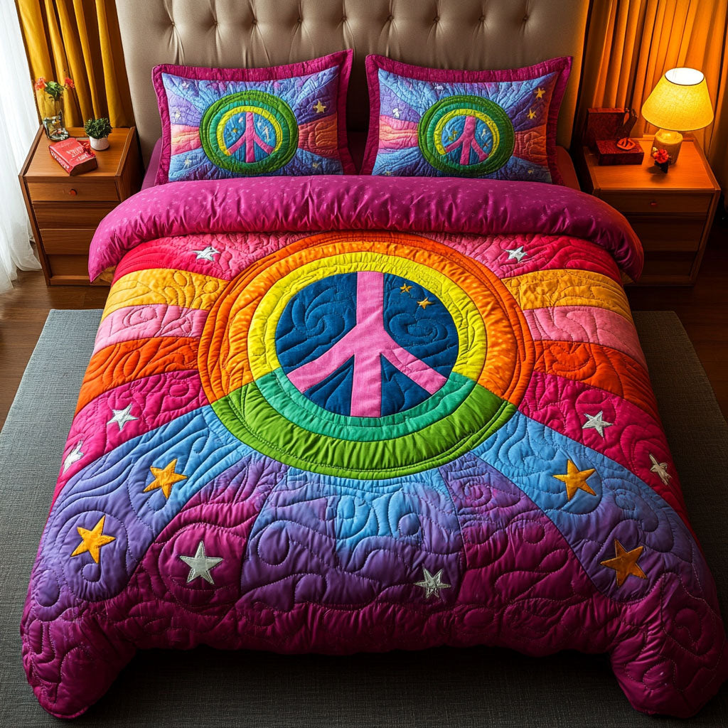 Chicken Hues Harmony 3-Piece Quilted Bedding Set NCU0PT047