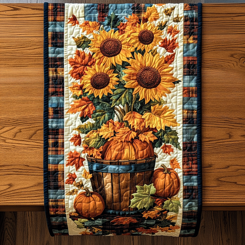 Harvest Joy Bloom Quilted Table Runner NCU0TL1345