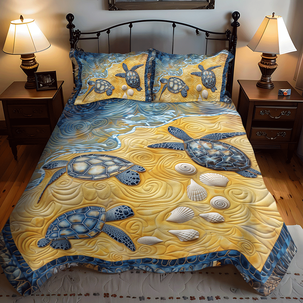 Hatchling Journey 3-Piece Quilted Bedding Set NCU0TH1336