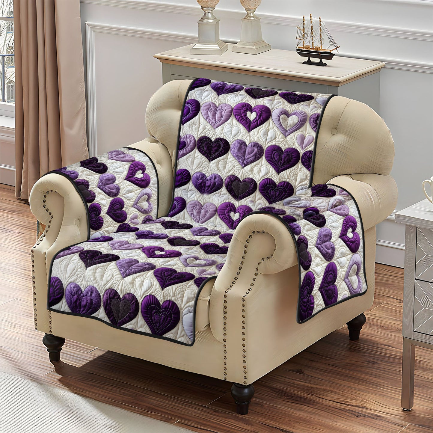 Heartfelt Harmony Quilted Sofa Cover NCU0PT3232