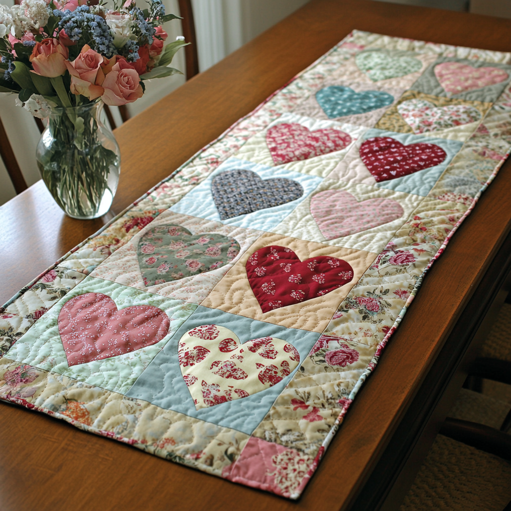 Vintage Love Quilted Table Runner GFTOQA1359 main image 1