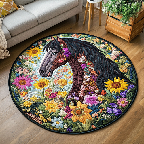 Heritage Stride Quilted Round Mat NCU0DK6638