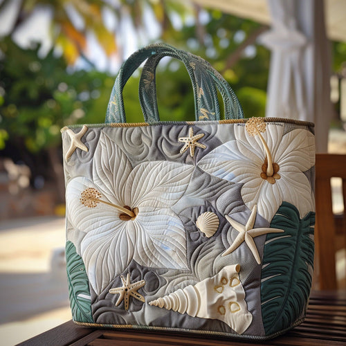 Hibiscus Haze Quilted Tote Bag NCU0DV7176